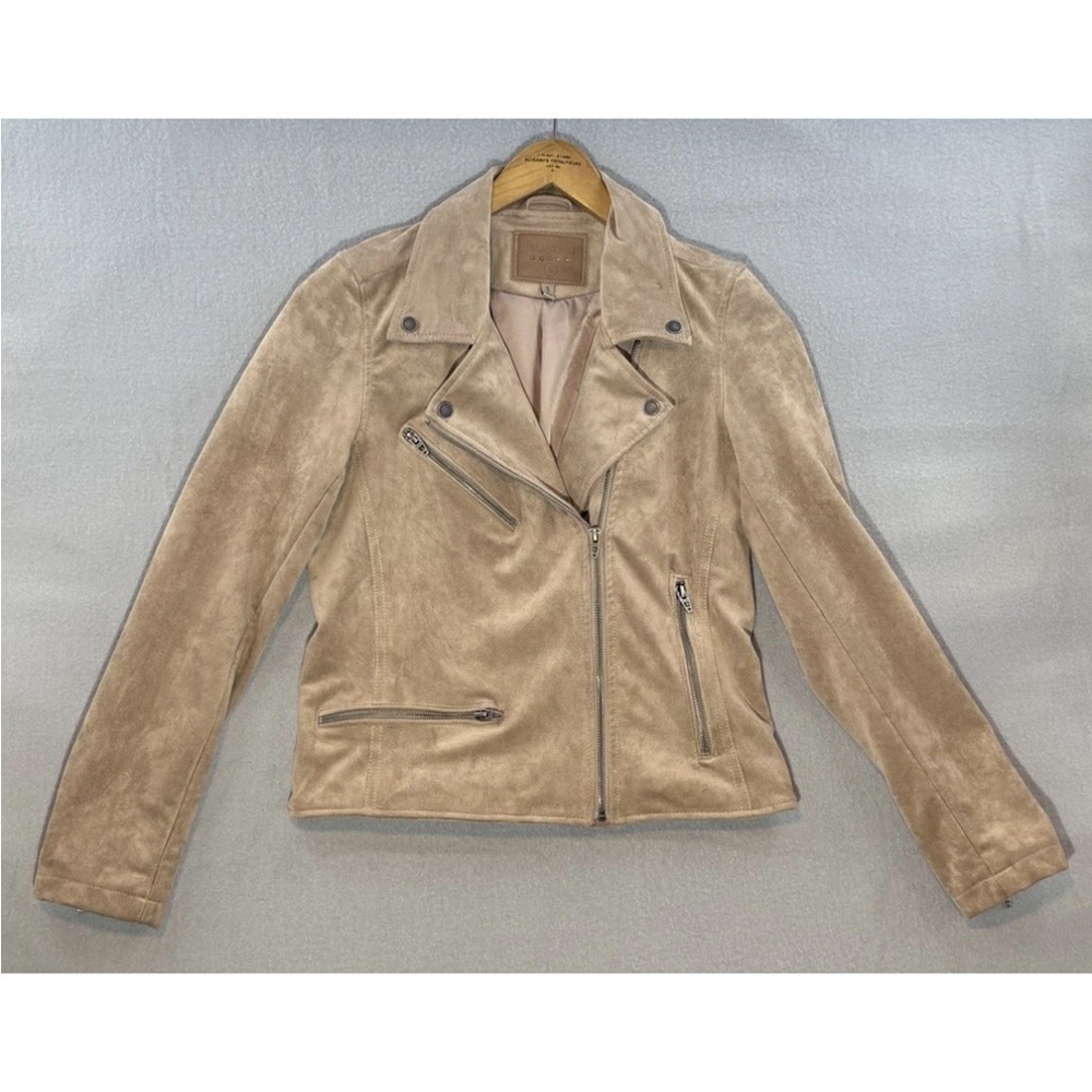 Blank NYC Women’s Light Brown Faux Suede Long Sleeve Small Jacket